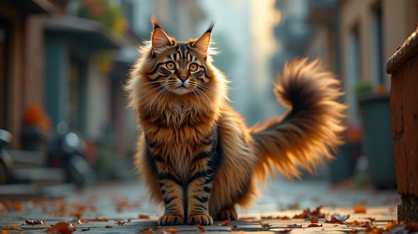 Rencontrez Zeus : La Sensation Magestueuse de Chat Géant des Médias Sociaux