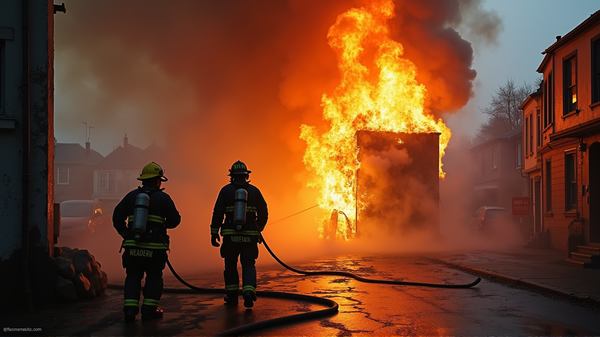 Incendie Dévastateur au Collège de Commerce à East Hollywood : Une Lutte Contre les Flammes