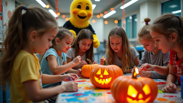 Créativité Effrayante : Des Citrouilles Roses Éclairent l'Hôpital Joe DiMaggio
